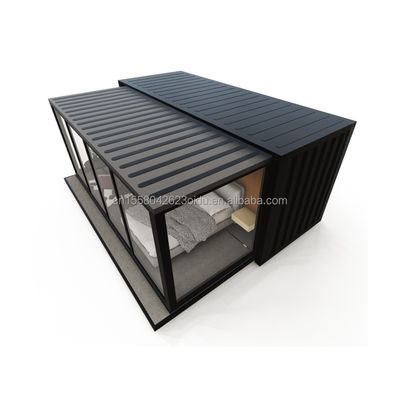 Contenedor de oficina plegable portátil moderno Cabina de alojamiento Prefab 20 pies Casa de contenedores con ventanas de aleación de aluminio