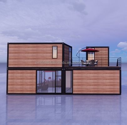 Diseño moderno 20 pies de extensión de paquete plano Modular Casa Prefab Panel de sándwich Envío 3 dormitorios Contenedor Casa para hotel