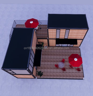 Diseño moderno 20 pies de extensión de paquete plano Modular Casa Prefab Panel de sándwich Envío 3 dormitorios Contenedor Casa para hotel