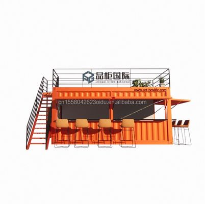 Contenedor de envío de 20 pies o 40 pies Prefabricado Tiendas Tiendas con ventanas de aleación de aluminio