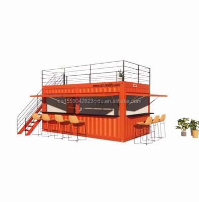 Contenedor de envío de 20 pies o 40 pies Prefabricado Tiendas Tiendas con ventanas de aleación de aluminio
