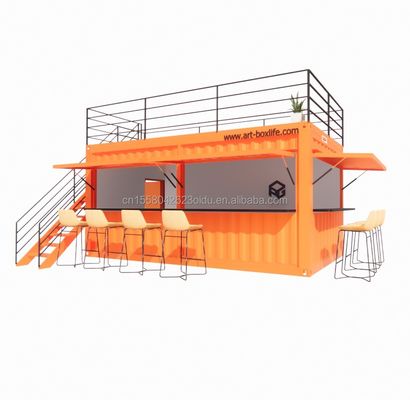Contenedor de envío de 20 pies o 40 pies Prefabricado Tiendas Tiendas con ventanas de aleación de aluminio