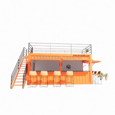 Contenedor de envío de 20 pies o 40 pies Prefabricado Tiendas Tiendas con ventanas de aleación de aluminio