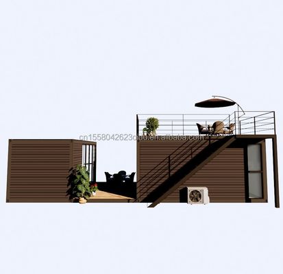 Casa de contenedores con ventanas de aleación de aluminio