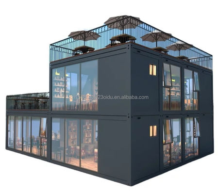 Casa modular con ventanas de aleación de aluminio
