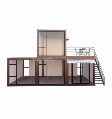 Diseño moderno 40 pies lujosas casas de contenedores prefabricadas con ventanas de aleación de aluminio y vida moderna