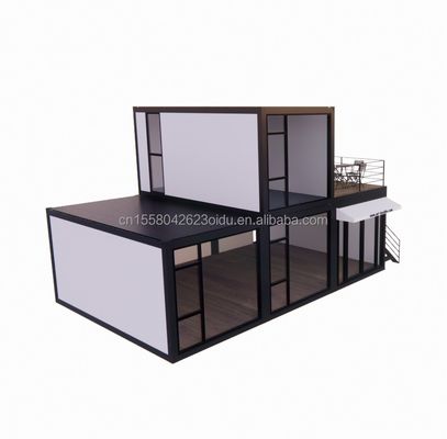 Diseño moderno 40 pies lujosas casas de contenedores prefabricadas con ventanas de aleación de aluminio y vida moderna