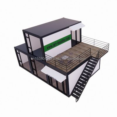 Diseño moderno 40 pies lujosas casas de contenedores prefabricadas con ventanas de aleación de aluminio y vida moderna
