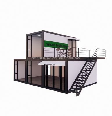 Diseño moderno 40 pies lujosas casas de contenedores prefabricadas con ventanas de aleación de aluminio y vida moderna