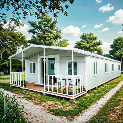 Acero galvanizado estructura de acero de flexión de 20 pies Casa de contenedores de envío modificada para el hogar y la oficina al aire libre
