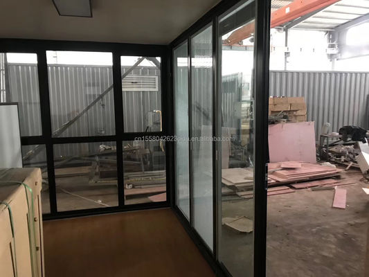 Casa de cabina de contenedores plegables portátiles de 20 pies con color personalizado y tubos cuadrados de acero galvanizado