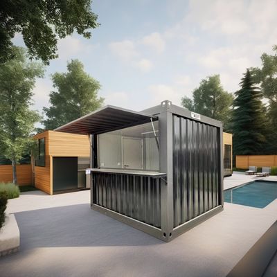 Estructura de acero Cuadro Soldado Estilo de diseño moderno 20 pies Casa de jardín sencilla y lujosa Casa móvil