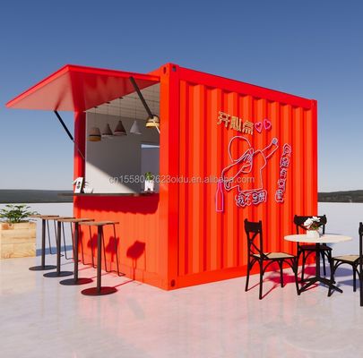 Estructura de acero Cuadro Soldado Estilo de diseño moderno 20 pies Casa de jardín sencilla y lujosa Casa móvil