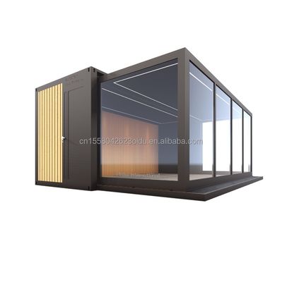 Hotel Contenedor de envío totalmente amueblado Casa de estilo moderno Casa prefabricada con marco de acero y flexión de acero galvanizado