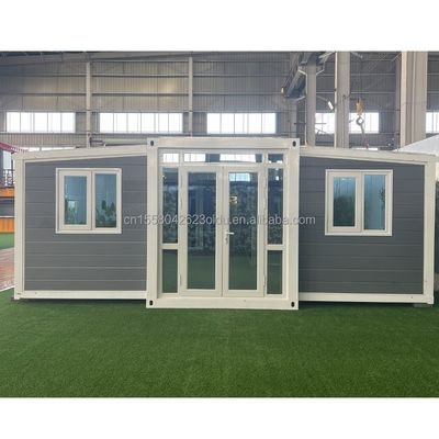 Color personalizado 40ft 20ft Prefab Container Casa de 3 dormitorios Móvil plegable Extensible Panel de sandwich de acero al aire libre
