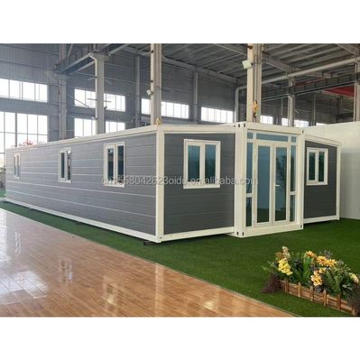 Color personalizado 40ft 20ft Prefab Container Casa de 3 dormitorios Móvil plegable Extensible Panel de sandwich de acero al aire libre