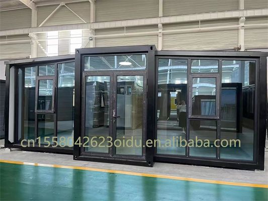 Color personalizado 40ft 20ft Prefab Container Casa de 3 dormitorios Móvil plegable Extensible Panel de sandwich de acero al aire libre
