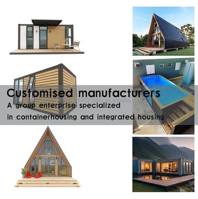 Color personalizado 40ft 20ft Prefab Container Casa de 3 dormitorios Móvil plegable Extensible Panel de sandwich de acero al aire libre