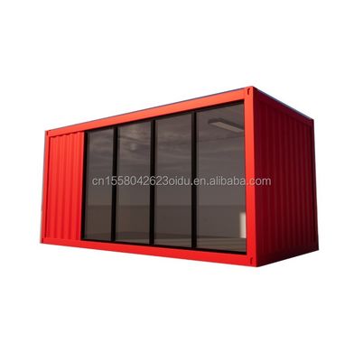 Hotel 20 Ft Casa de contenedores plegable Estudio 2 piso Prefab Contenedor plegable Oficina hecha de acero galvanizado doblado 180g