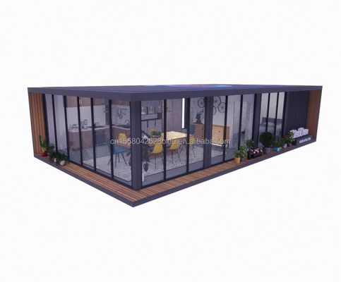 Solución de vivienda familiar 20FT Combinación Contenedor de embalaje plano con 2 habitaciones y 3 dormitorios estilo hotel