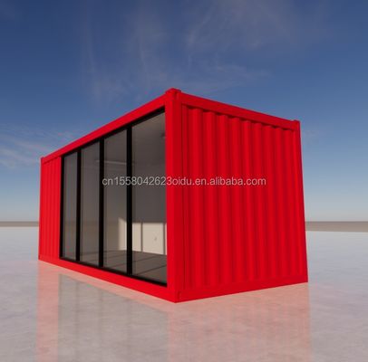 Hotel 20 Ft Casa de contenedores plegable Estudio 2 piso Prefab Contenedor plegable Oficina hecha de acero galvanizado doblado 180g