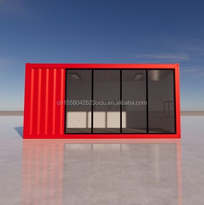 Hotel 20 Ft Casa de contenedores plegable Estudio 2 piso Prefab Contenedor plegable Oficina hecha de acero galvanizado doblado 180g