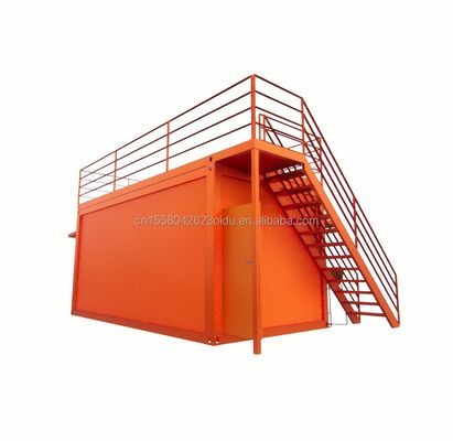 Envasado plano a medida de 20 pies Instalación rápida Contenedor de madera Casa prefabricada Bar de jardín con tubos cuadrados de acero galvanizado