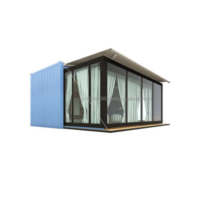 20 pies de lujo Prefabricado Casa de contenedores expandible Prefabricado Villa de paquete plano con color personalizado y costo de envío