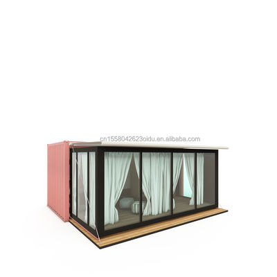 20 pies de lujo Prefabricado Casa de contenedores expandible Prefabricado Villa de paquete plano con color personalizado y costo de envío