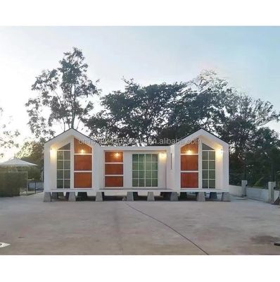 Modernos 2 dormitorios totalmente amueblados casa de jardín prefabricada exterior estructura de acero móvil expandible en color personalizado