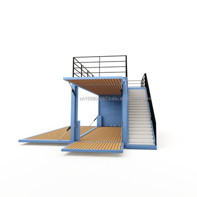 20 pies de lujo Prefabricado Casa de contenedores expandible Prefabricado Villa de paquete plano con color personalizado y costo de envío