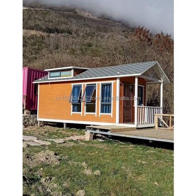 Modernos 2 dormitorios totalmente amueblados casa de jardín prefabricada exterior estructura de acero móvil expandible en color personalizado