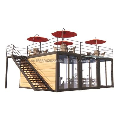 20 pies o 40 pies Contenedor modular Pequeña cocina Casa de jardín Color personalizado Almacén prefabricado para Country Marke