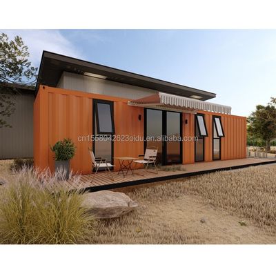 Tubos cuadrados de acero galvanizado estructura principal exterior Modular de acero modular expandible 20 pies / 40 pies portable Casa de contenedores