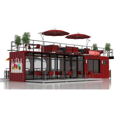 Tubos cuadrados de acero galvanizado Casas de contenedores de 20 pies Envases planos personalizados Instalación rápida Contenedor de madera Casa prefabricada Jardín Oficina