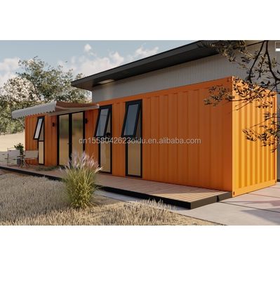 Tubos cuadrados de acero galvanizado estructura principal exterior Modular de acero modular expandible 20 pies / 40 pies portable Casa de contenedores