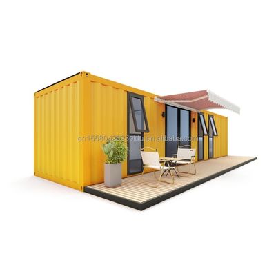Tubos cuadrados de acero galvanizado estructura principal exterior Modular de acero modular expandible 20 pies / 40 pies portable Casa de contenedores