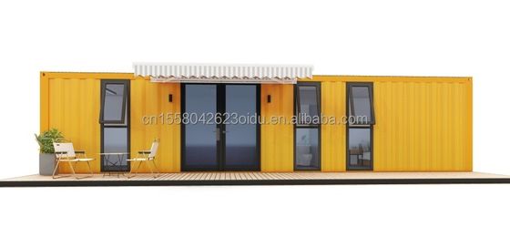 Tubos cuadrados de acero galvanizado estructura principal exterior Modular de acero modular expandible 20 pies / 40 pies portable Casa de contenedores