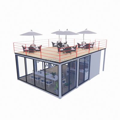20 pies o 40 pies Contenedor modular Pequeña cocina Casa de jardín Color personalizado Almacén prefabricado para Country Marke