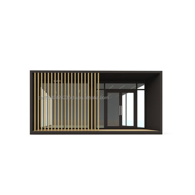 Sala prefabricada de lujo de 20 pies Contenedor prefabricado Villa con pared 50/75/100mm Panel de sándwich de onda