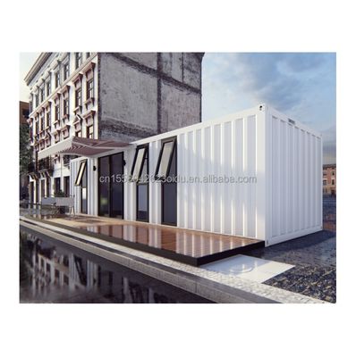 Tubos cuadrados de acero galvanizado estructura principal exterior Modular de acero modular expandible 20 pies / 40 pies portable Casa de contenedores