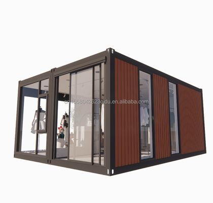 Panel de sandwich de onda de pared de 100 mm Tienda de contenedores de hoteles personalizable Embalaje plano Instalación rápida Casa prefabricada