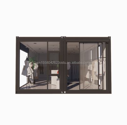 Panel de sandwich de onda de pared de 100 mm Tienda de contenedores de hoteles personalizable Embalaje plano Instalación rápida Casa prefabricada