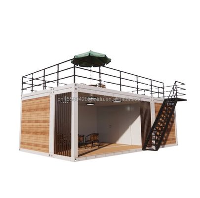 Contenedor de 2 dormitorios Casa móvil 20 pies de madera de lujo jardín Estudio con embalaje de avión