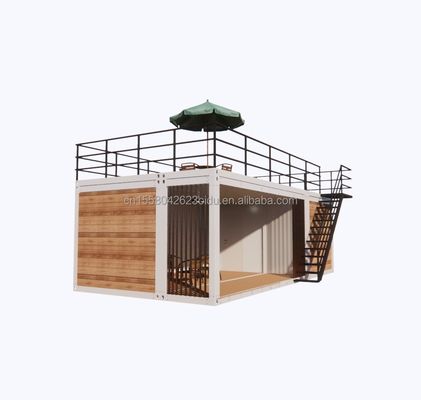 Contenedor de 2 dormitorios Casa móvil 20 pies de madera de lujo jardín Estudio con embalaje de avión