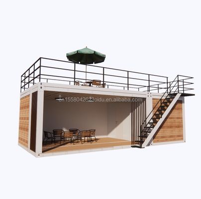 Contenedor de 2 dormitorios Casa móvil 20 pies de madera de lujo jardín Estudio con embalaje de avión