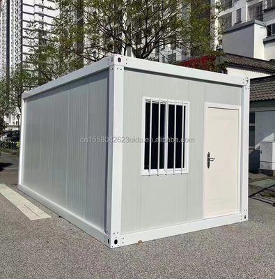 Casa de contenedores plegables móviles de 20 pies o 40 pies para cámara de refugio utilizando tubos cuadrados de acero galvanizado como estructura principal