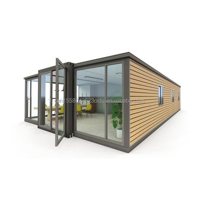 50/75/100mm Panel de sándwich de onda Casa prefabricada de contenedores de 3 dormitorios expandible moderna para hoteles