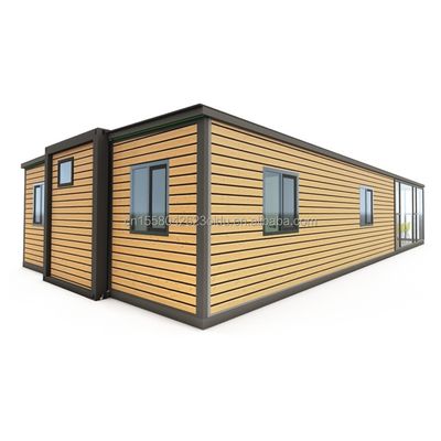 50/75/100mm Panel de sándwich de onda Casa prefabricada de contenedores de 3 dormitorios expandible moderna para hoteles