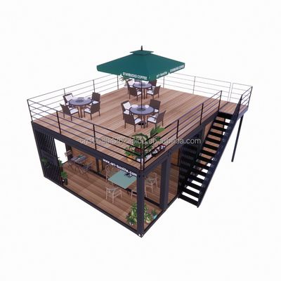Estudio de jardín de lujo de madera de 20 pies Paquete plano de montaje 2 dormitorios Contenedor Casa móvil con ventanas de aleación de aluminio